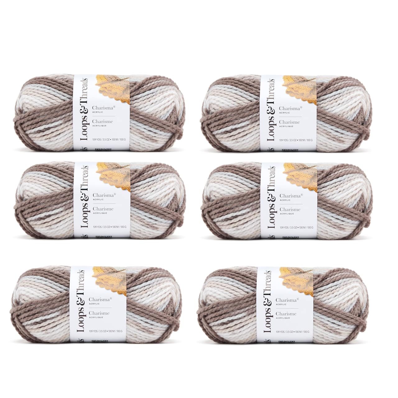 6 Pack: Charisma® Yarn by Loops & Threads®